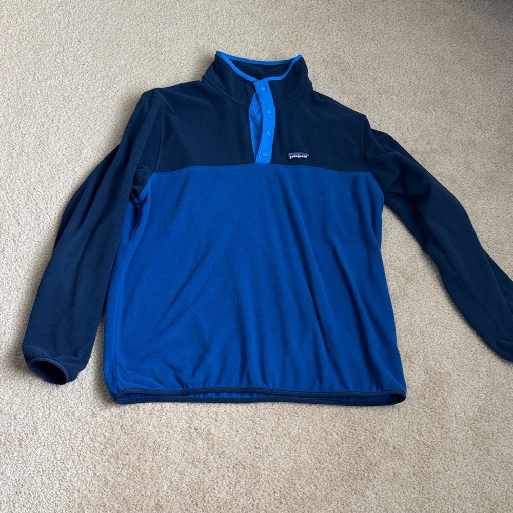 Patagonia Two-Tone Blue Fleece Pullover